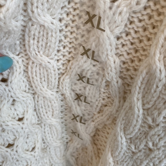 Blarney Woolen Mills Cream Wool Aran Sweater - Picture 10 of 10